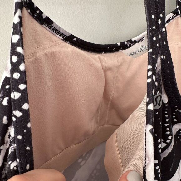 Lululemon Power Y Tank Womens 4 Black White Racerback Activewear Yoga Running - Picture 8 of 8